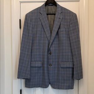 BROOKS BROTHERS 1818 Madison Saxxon Blue Plaid Wool Sport Coat
